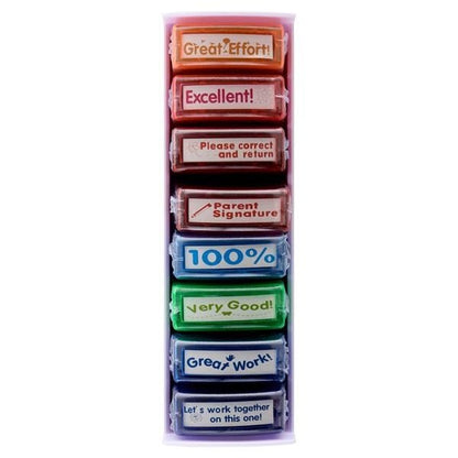 Clever Kidz Set Of 8 Teachers Reward Stamps - ABC School Supplies