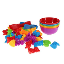 Clever Kidz Sorting Rainbow Animals With Sorting Bowls & Tweezers - ABC School Supplies