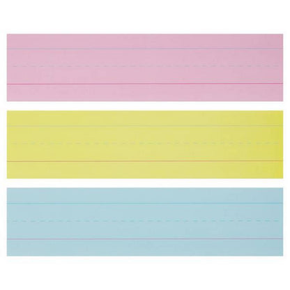 Clever Kidz Wipe-Off Reusable Phrase Strips 3"X12" - Coloured Pack Of 30 - ABC School Supplies
