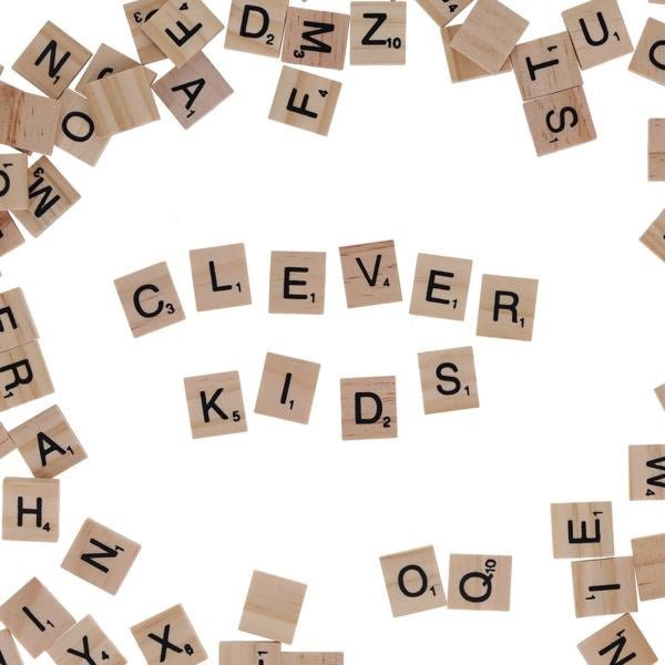 Clever Kidz Wooden Letter Tiles Set Of 100 - ABC School Supplies