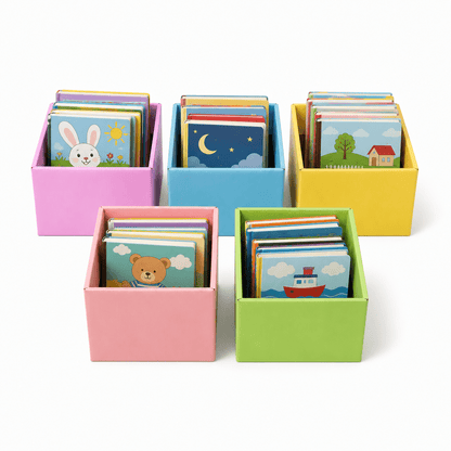 Cleverco Classroom Story Boxes Pastel Colours Pack Of 5 - ABC School Supplies