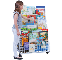 Cleverco Mobile Book Display Unit - Back To Back Stand - ABC School Supplies