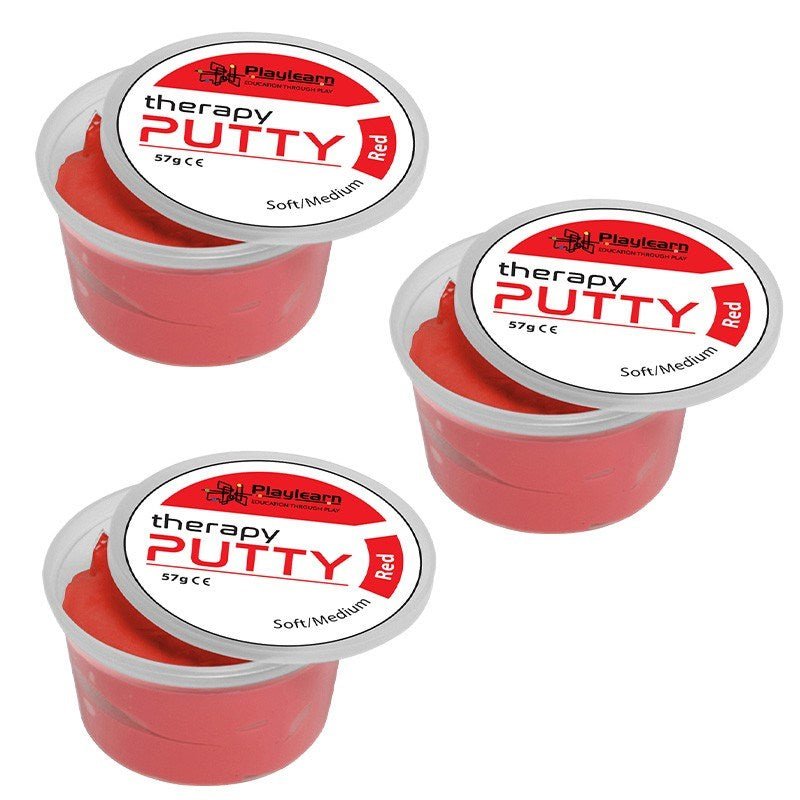 CleverCo Therapy Putty Soft Squeezable Non - Toxic, Hand Exercise 4oz - Pink (3 Pack) - ABC School Supplies