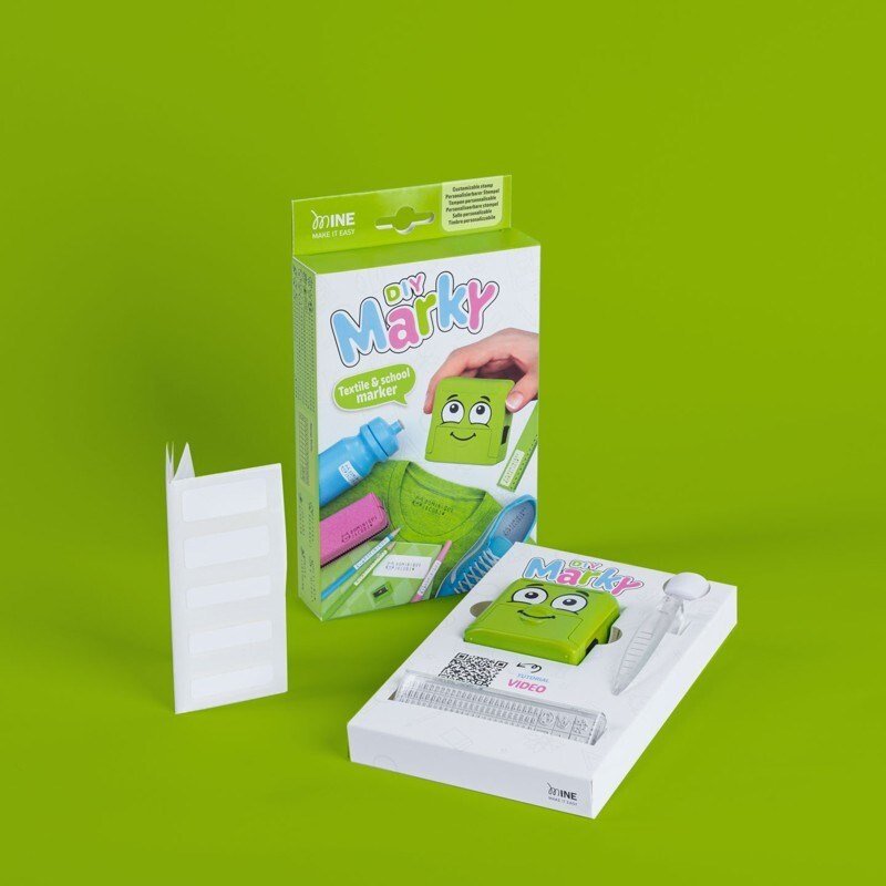 COLOP Marky Customizable Child-Friendly DIY Textile Stamp Kit - ABC School Supplies
