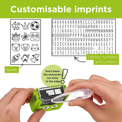 COLOP Marky Customizable Child-Friendly DIY Textile Stamp Kit - ABC School Supplies