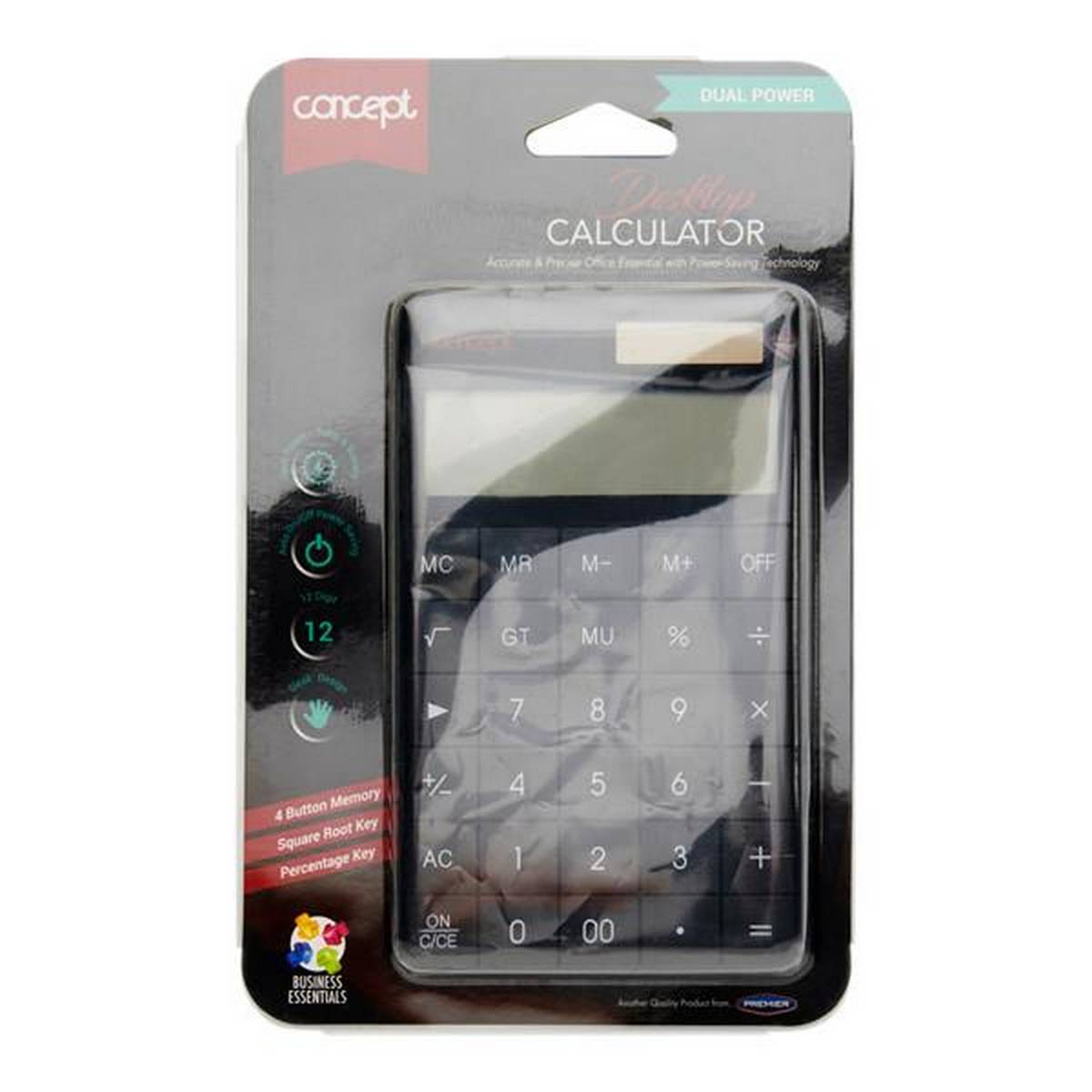 Concept 12 Digit Desktop Calculator - ABC School Supplies