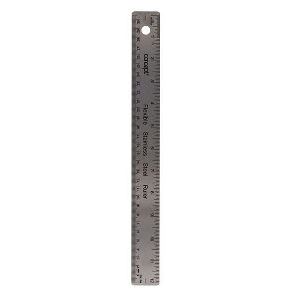 Concept 12" Flexible Stainless Steel Ruler - ABC School Supplies