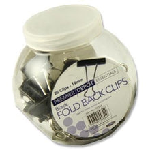 Concept 25 19mm Black Binder Clips Tub - ABC School Supplies