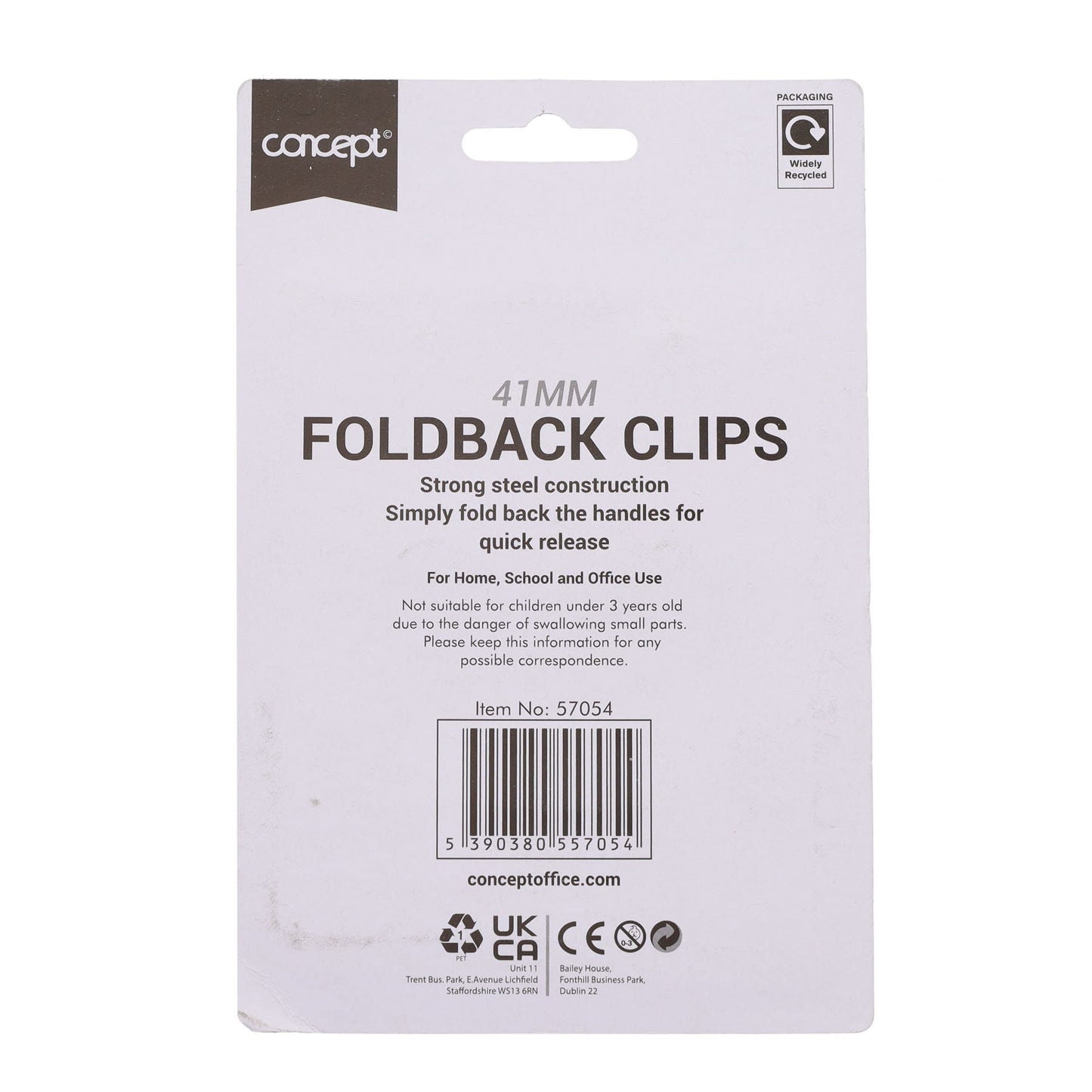 Concept 41mm Foldback Clips Pack of 4 - ABC School Supplies