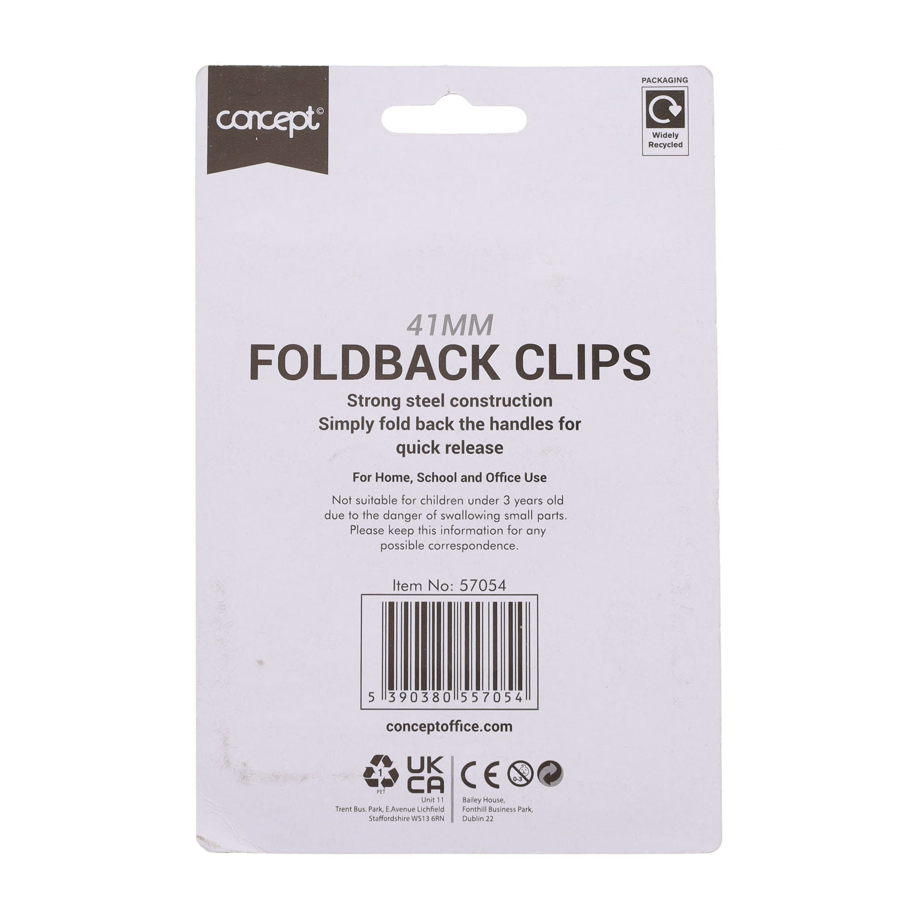 Concept 41mm Foldback Clips Pack of 4 - ABC School Supplies