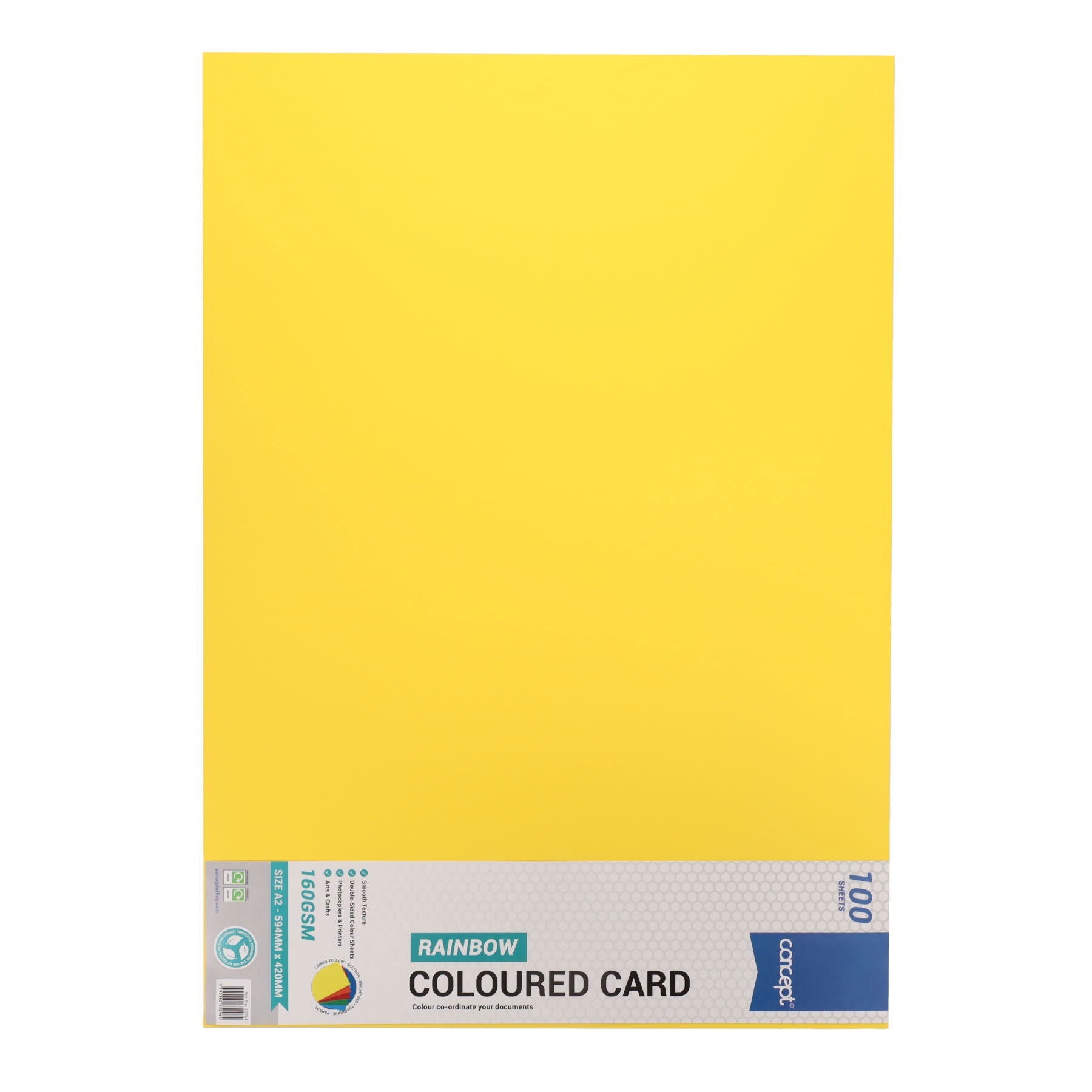 Concept A2 160gsm Card - Rainbow - ABC School Supplies