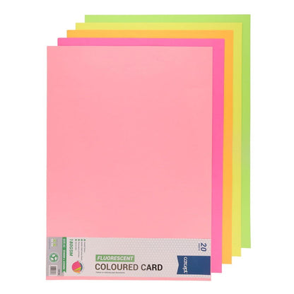 Concept A2 180gsm Card - Fluorescent - ABC School Supplies