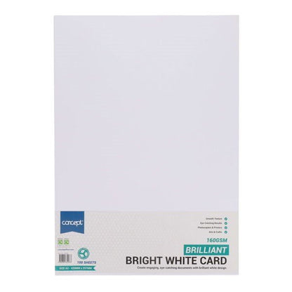 Concept A3 160gsm Card - White - ABC School Supplies