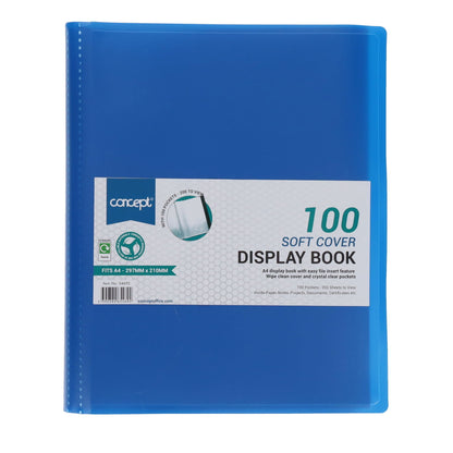 Concept A4 100 Pocket Soft Cover Display Book - ABC School Supplies