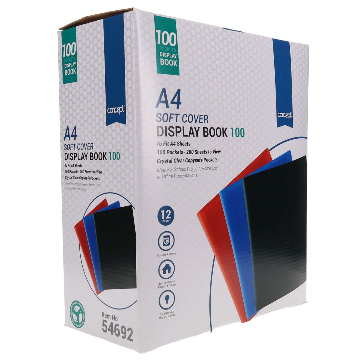 Concept A4 100 Pocket Soft Cover Display Book - ABC School Supplies