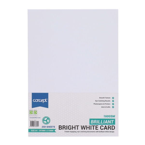 Concept A4 160gsm Card 250 Sheets - ABC School Supplies