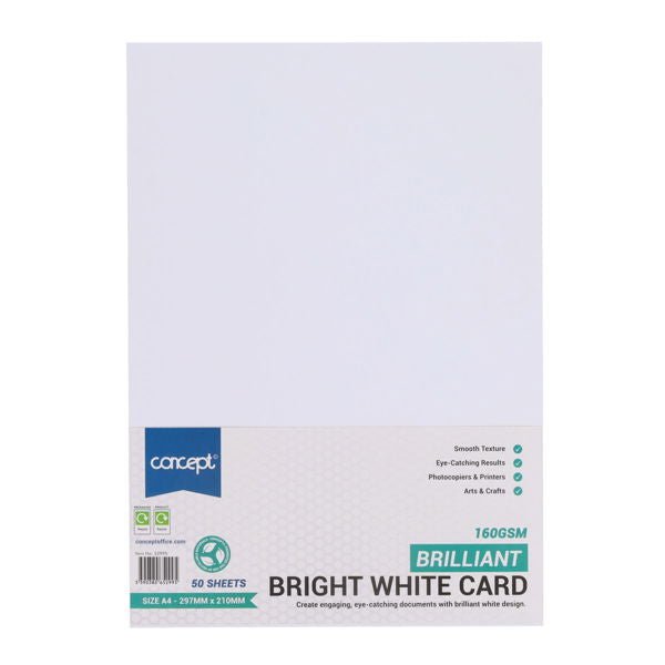 Concept A4 160gsm Card 50 Sheets - ABC School Supplies