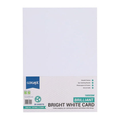 Concept A4 160gsm Card 50 Sheets - ABC School Supplies