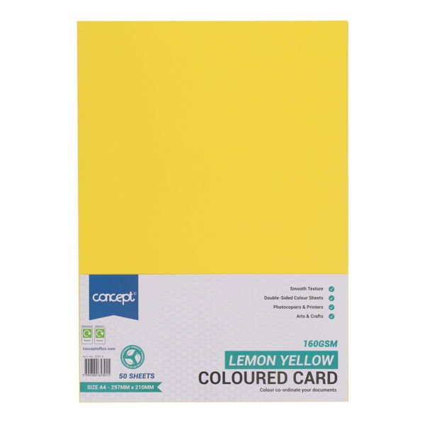 Concept A4 160gsm Card 50 Sheets - ABC School Supplies