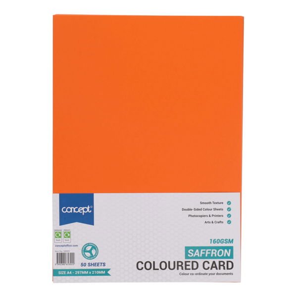 Concept A4 160gsm Card 50 Sheets - ABC School Supplies