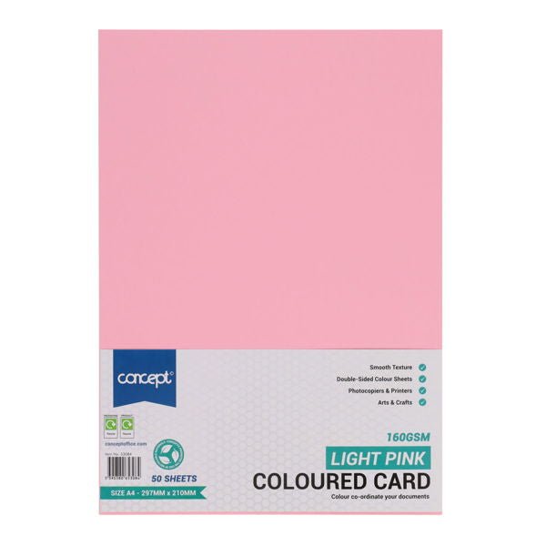 Concept A4 160gsm Card 50 Sheets - ABC School Supplies