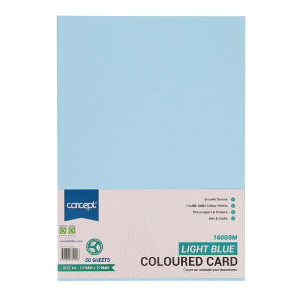 Concept A4 160gsm Card 50 Sheets - ABC School Supplies