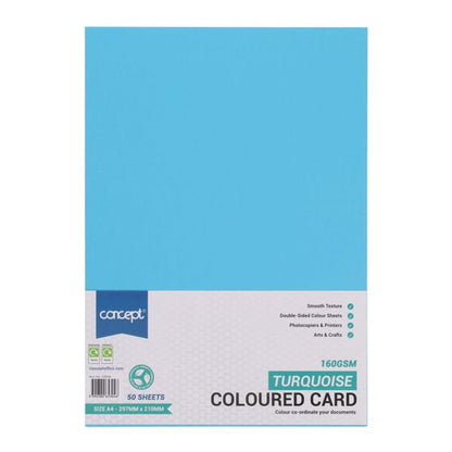 Concept A4 160gsm Card 50 Sheets - ABC School Supplies
