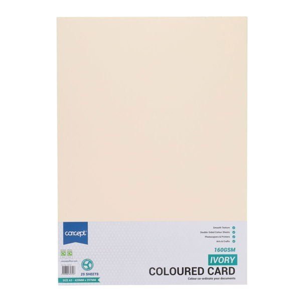 Concept A4 160gsm Card 50 Sheets – Ivory - ABC School Supplies