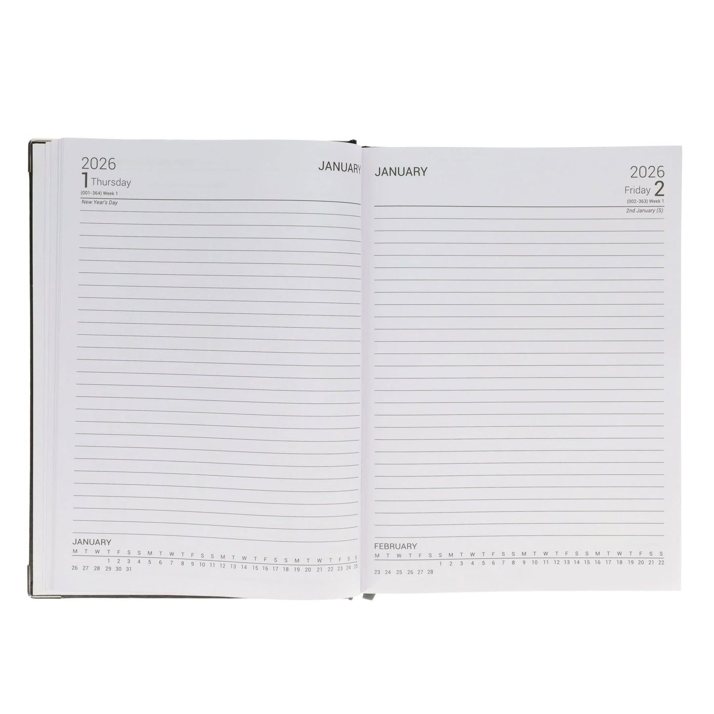 Concept A4 2026 Page A Day Desk Diary - Navy - ABC School Supplies