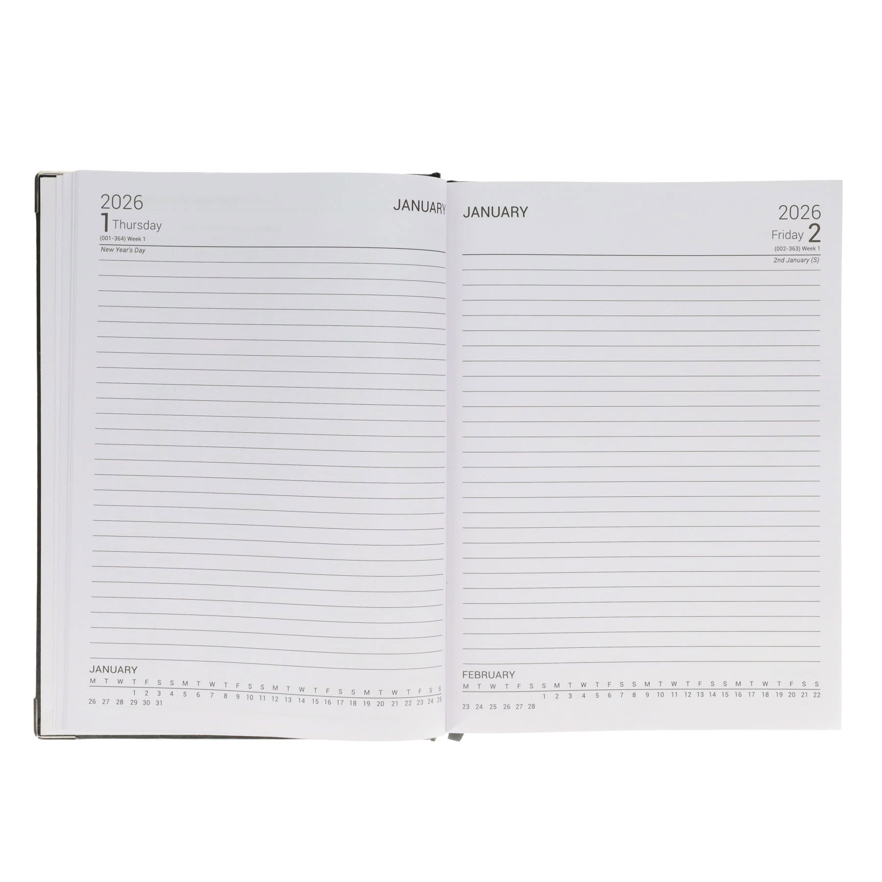 Concept A4 2026 Page A Day Desk Diary - Navy - ABC School Supplies