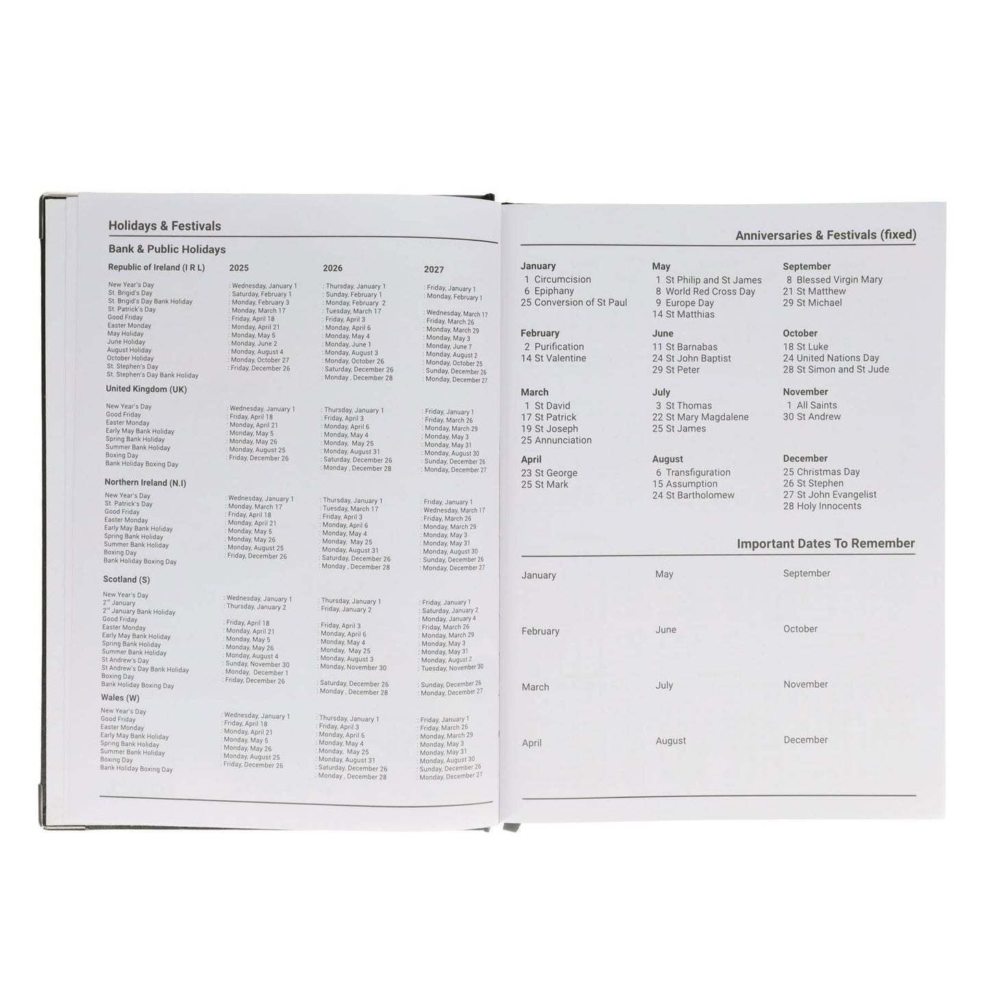 Concept A4 2026 Page A Day Desk Diary - Navy - ABC School Supplies
