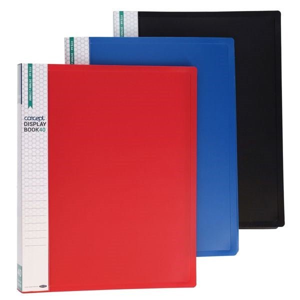 Concept A4 40 Pocket Display Value Pack of 3 - ABC School Supplies