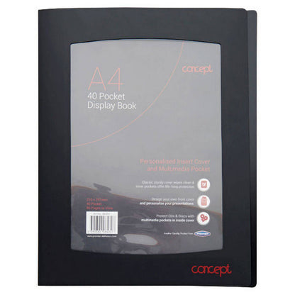 Concept A4 40 Pocket Presentation Display Book - ABC School Supplies