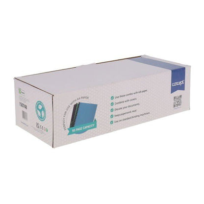 Concept A4 Box of 100 12mm Black Binding Comb - ABC School Supplies