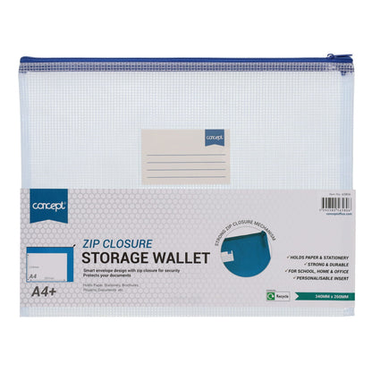 Concept A4+ Durable Mesh Wallet - ABC School Supplies