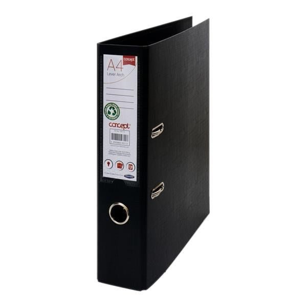 Concept A4 Pp Lever Arch File - Black - ABC School Supplies