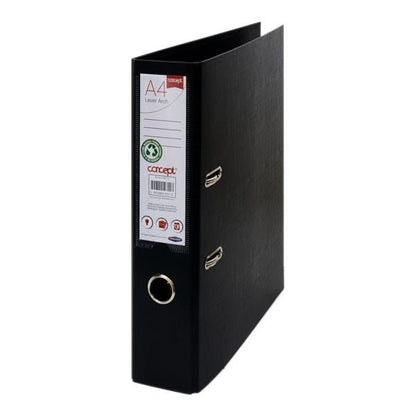 Concept A4 Pp Lever Arch File - Black - ABC School Supplies