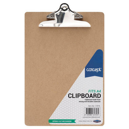 Concept A4 Wooden Clip Board Universal - ABC School Supplies
