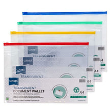 Concept A4 Zip Wallet - Assorted Zip Colour - ABC School Supplies