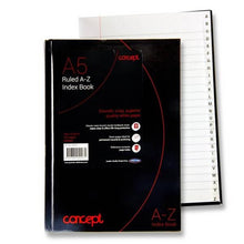 Concept A5 192Pg A - Z Index Book - ABC School Supplies