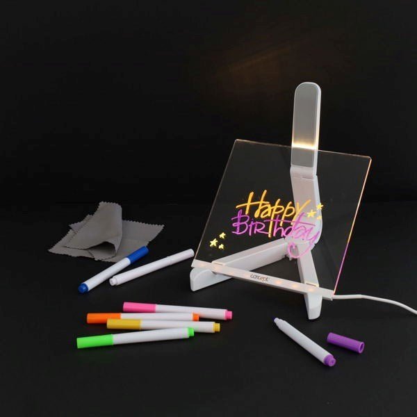 Concept Acrylic LED Notice Board - 150x150mm - ABC School Supplies
