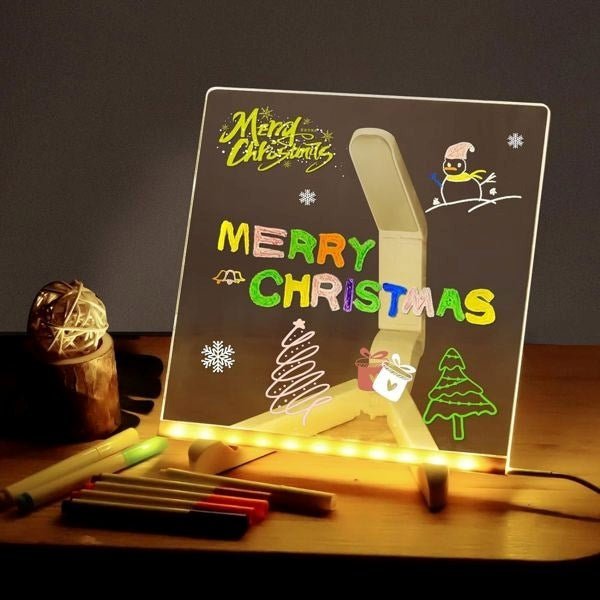 Concept Acrylic LED Notice Board - 200x200mm - ABC School Supplies