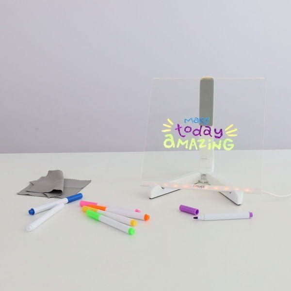 Concept Acrylic LED Notice Board - 200x200mm - ABC School Supplies