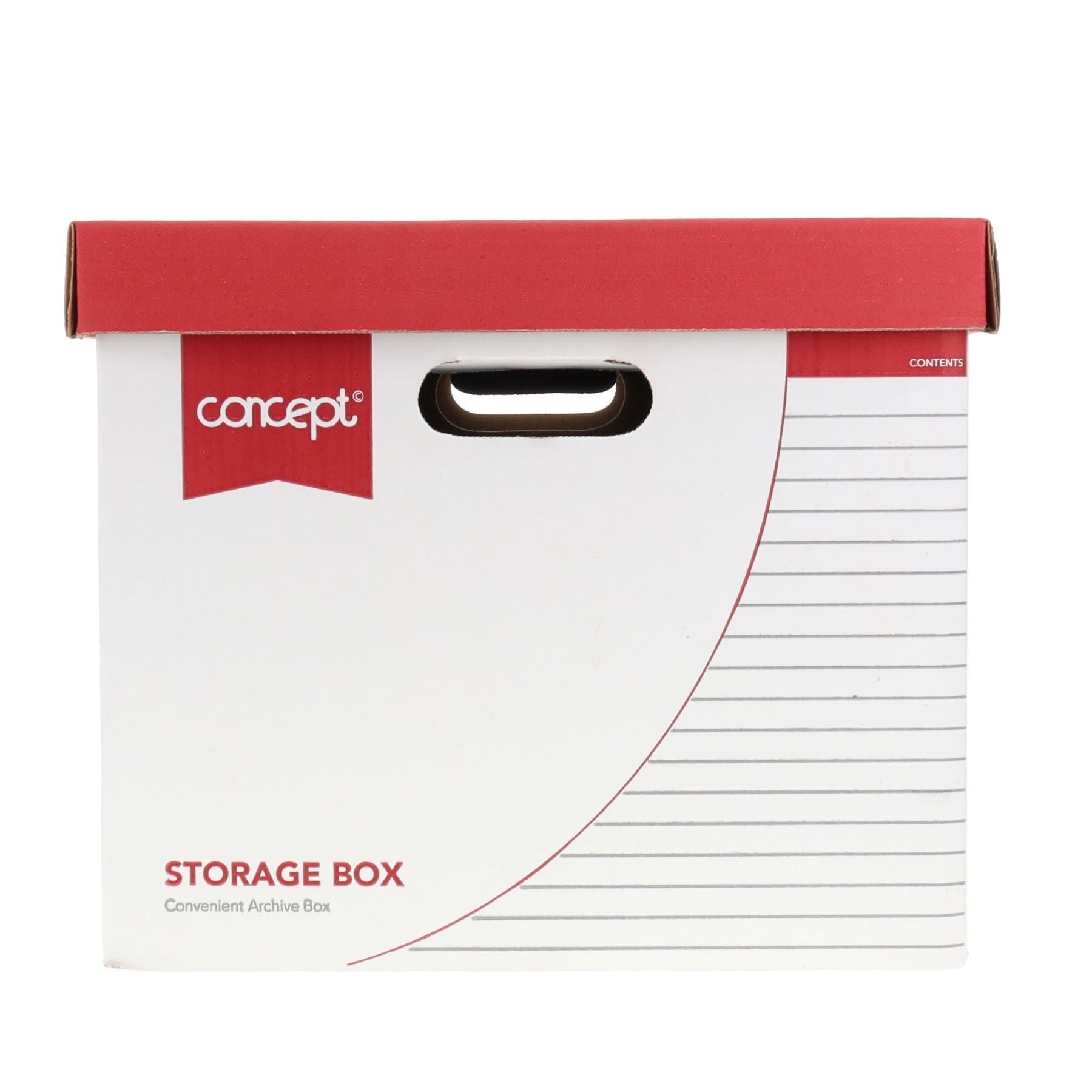 Concept Archive Storage Box Pack of 10 - Red - ABC School Supplies