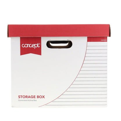 Concept Archive Storage Box Pack of 10 - Red - ABC School Supplies