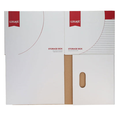 Concept Archive Storage Box Pack of 10 - Red - ABC School Supplies