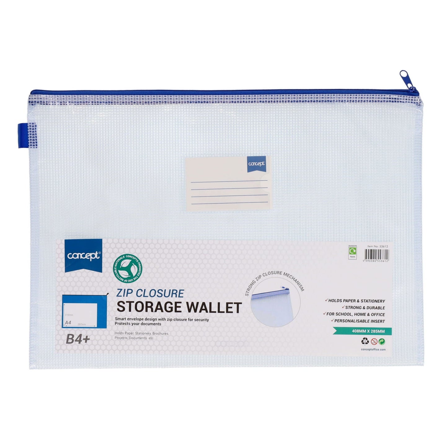 Concept B4+ Mesh Storage Wallet - ABC School Supplies