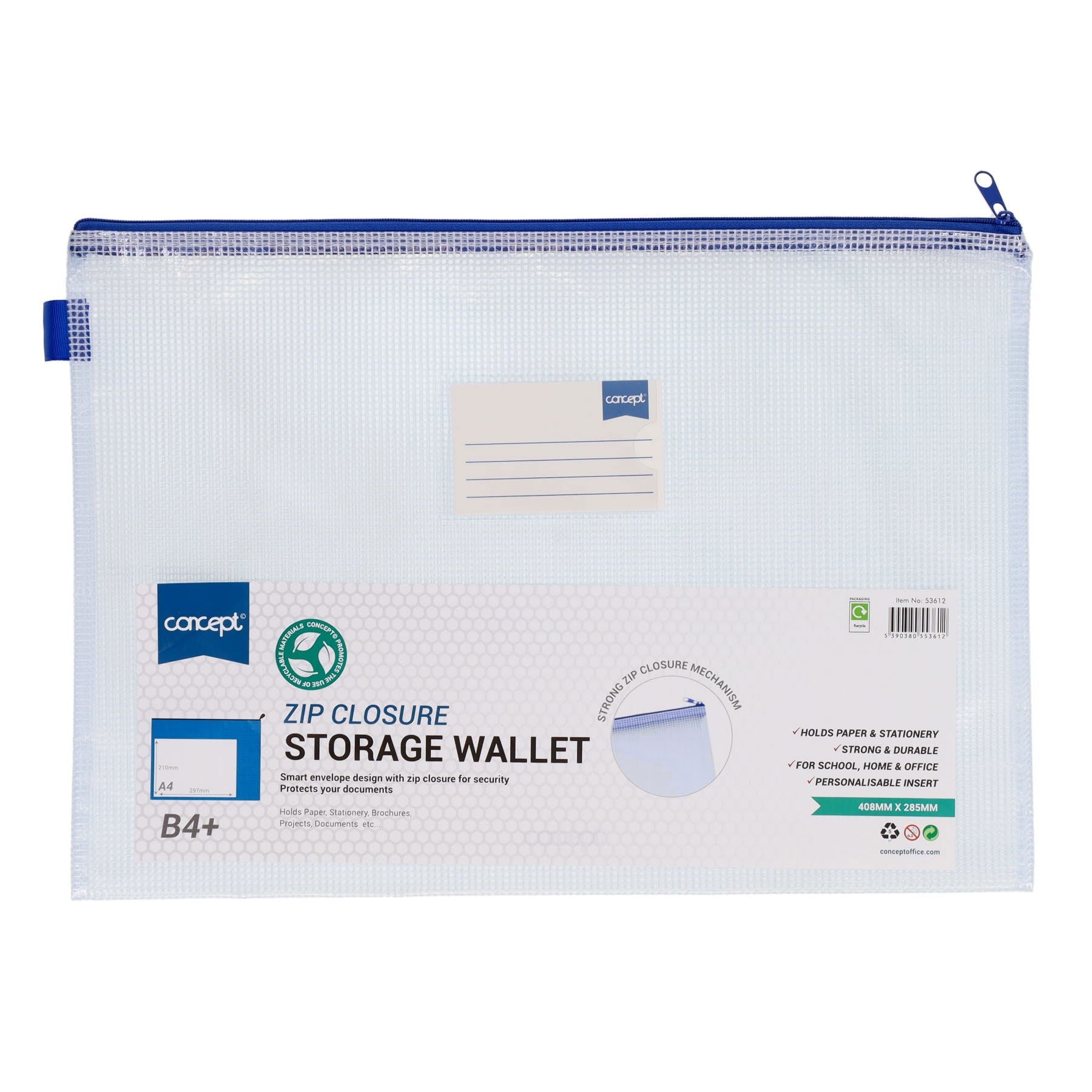Concept B4+ Mesh Storage Wallet - ABC School Supplies
