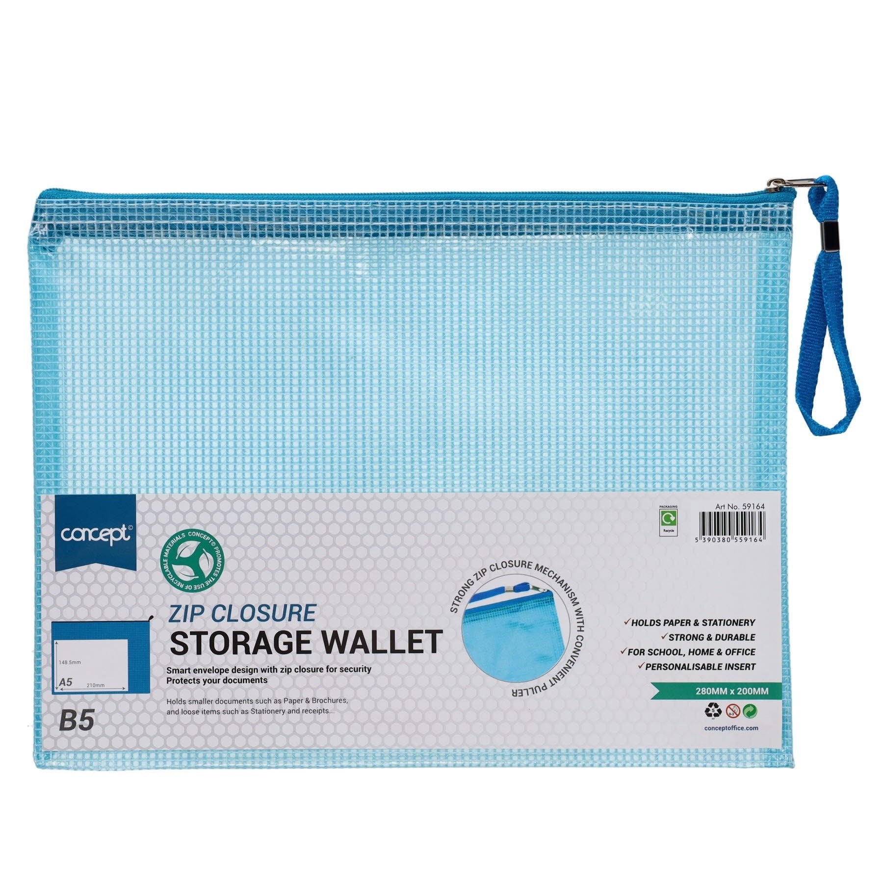 Concept B5 Mesh Storage Wallet - ABC School Supplies