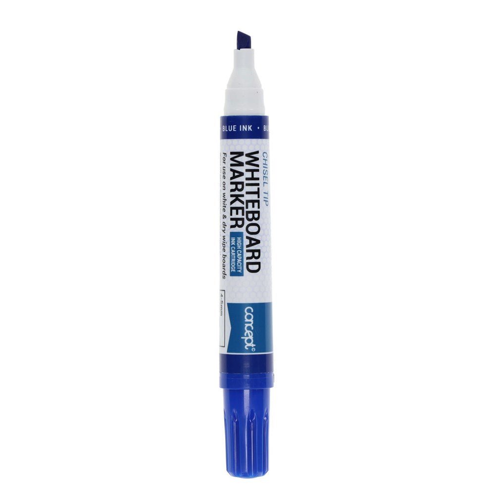 Concept Chisel Tip Whiteboard Marker Pack of 12 – Blue - ABC School Supplies